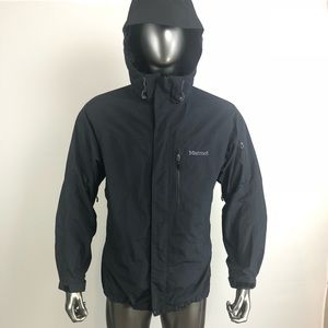 Marmot Mens Ski Jacket Hooded  Black Size Medium